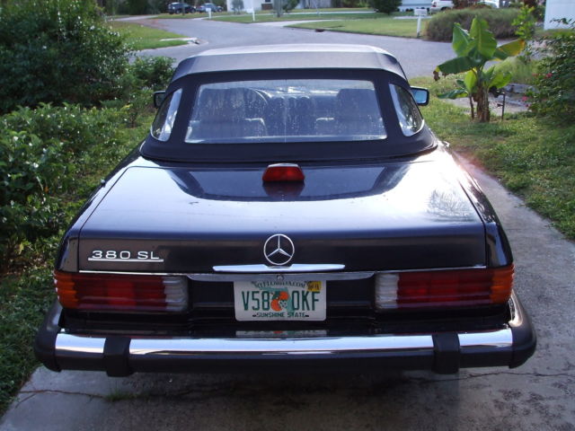 1985 Blue Mercedes-Benz SL-Class Convertible