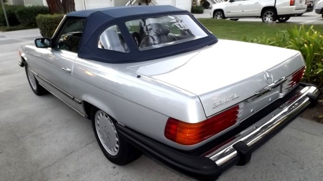 1984 Silver Mercedes-Benz SL-Class Convertible