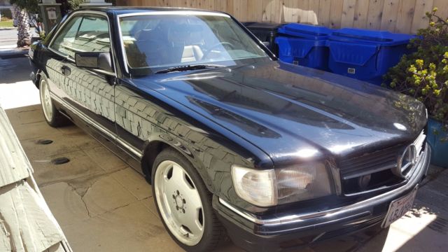 1985 Black Mercedes-Benz 500-Series Coupe