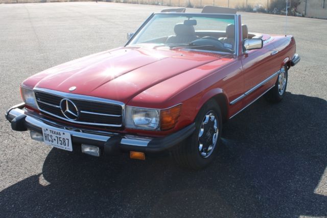 1985 Red Mercedes-Benz SL-Class Convertible