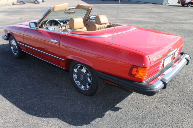 1985 Red Mercedes-Benz SL-Class Convertible
