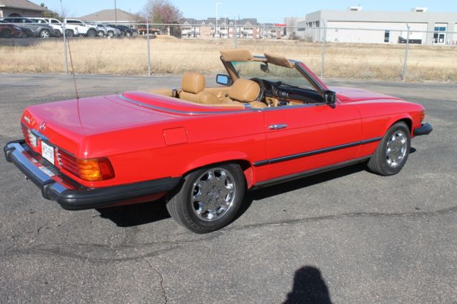1985 Red Mercedes-Benz SL-Class Convertible
