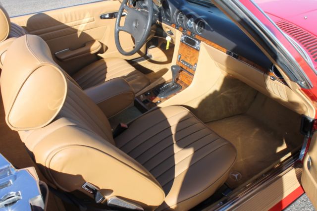 1985 Red Mercedes-Benz SL-Class Convertible