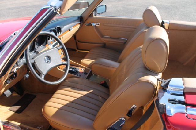 1985 Red Mercedes-Benz SL-Class Convertible