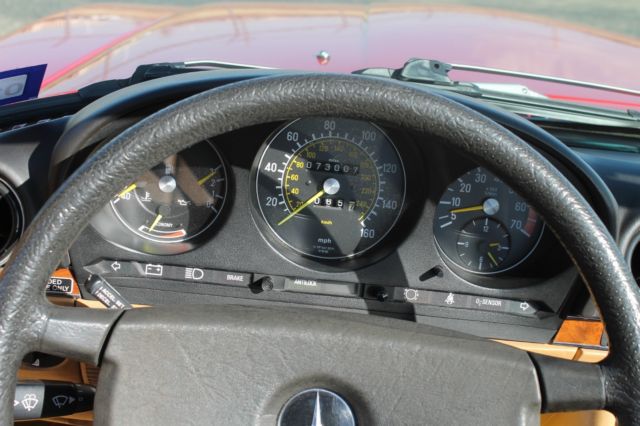 1985 Red Mercedes-Benz SL-Class Convertible
