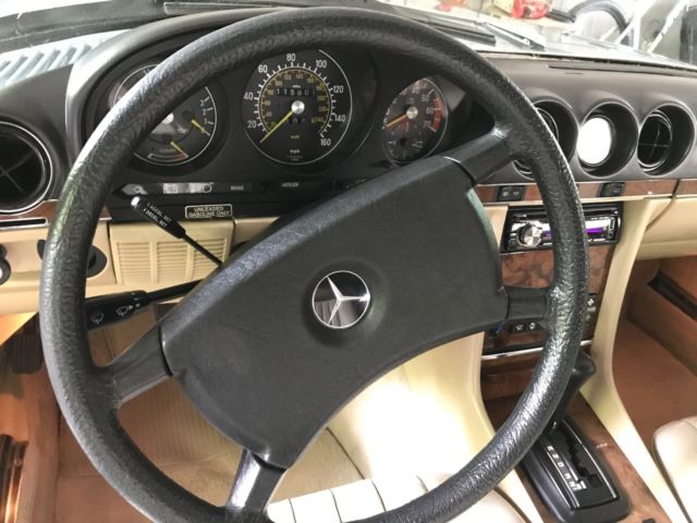 1985 Silver Blue Mercedes-Benz SL-Class Convertible