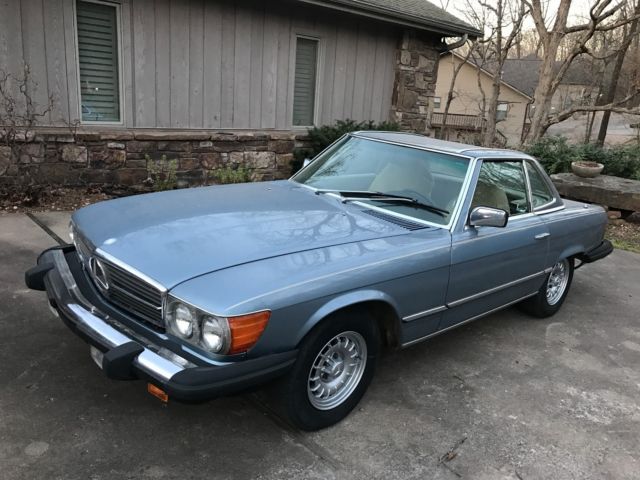1985 Silver Blue Mercedes-Benz SL-Class Convertible