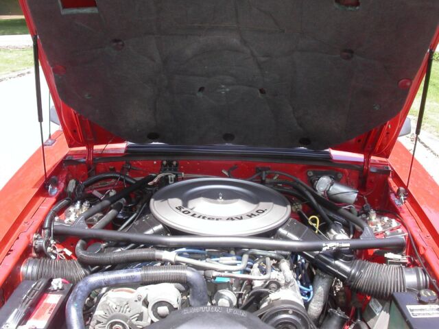 1985 Red Ford Mustang Hatchback