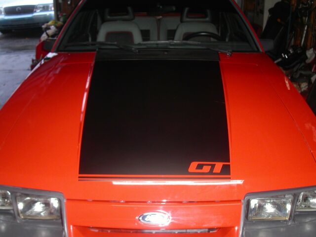 1985 Red Ford Mustang Hatchback