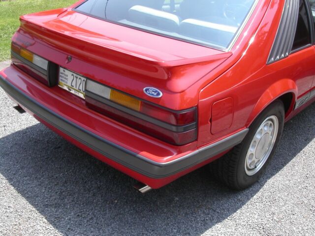 1985 Red Ford Mustang Hatchback