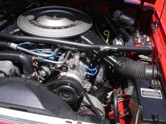 1985 Red Ford Mustang Hatchback