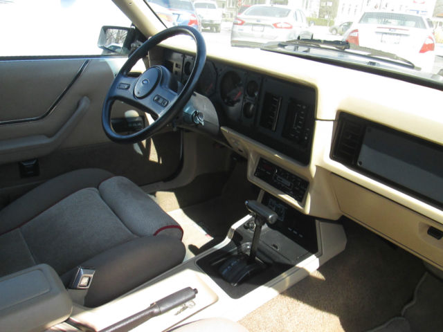 1985 White Ford Mustang Convertible