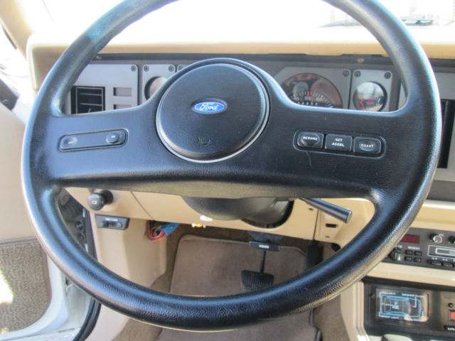 1985 White Ford Mustang Convertible