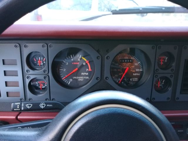 1985 Red Ford Mustang Hatchback