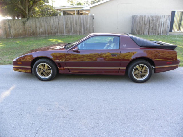 1985 MAROON Pontiac Firebird Coupe
