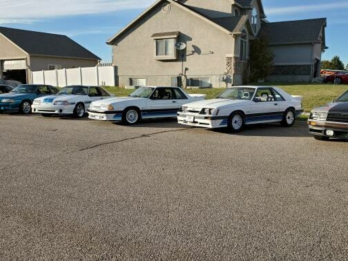 1985 White Ford Mustang Hatchback