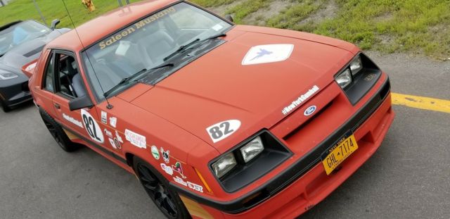 1985 Red Ford Mustang