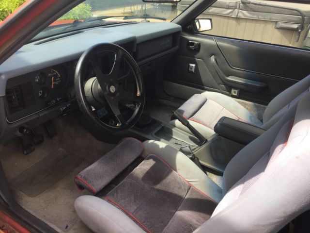 1985 Red Ford Mustang