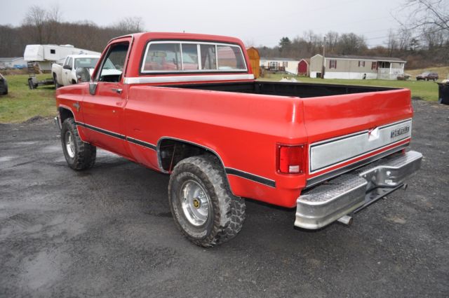 1985 Red Chevrolet C-10 truck