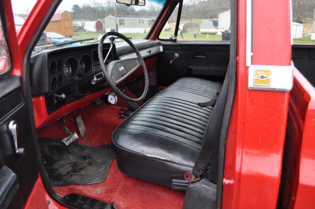 1985 Red Chevrolet C-10 truck
