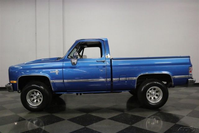 1985 Blue Chevrolet K10