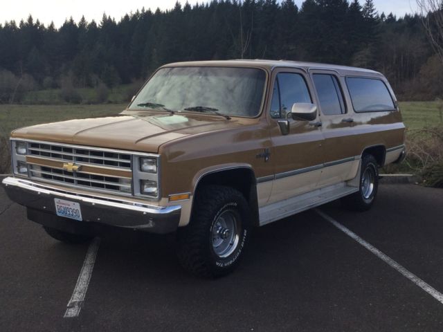 1985 Gold Chevrolet Suburban SUV