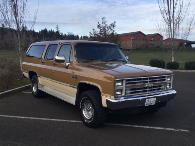 1985 Gold Chevrolet Suburban SUV