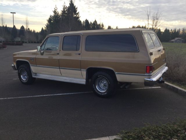 1985 Gold Chevrolet Suburban SUV