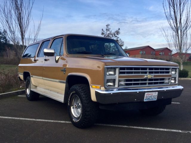 1985 Gold Chevrolet Suburban SUV