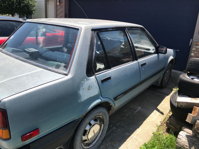 1985 Blue Toyota Corolla Sedan