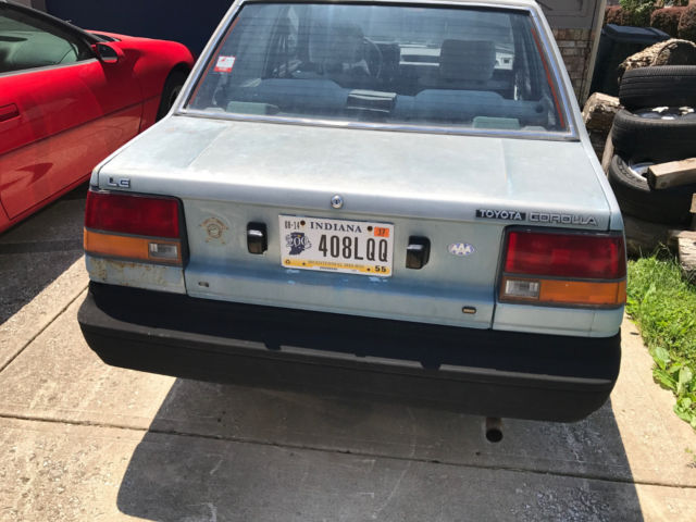 1985 Blue Toyota Corolla Sedan
