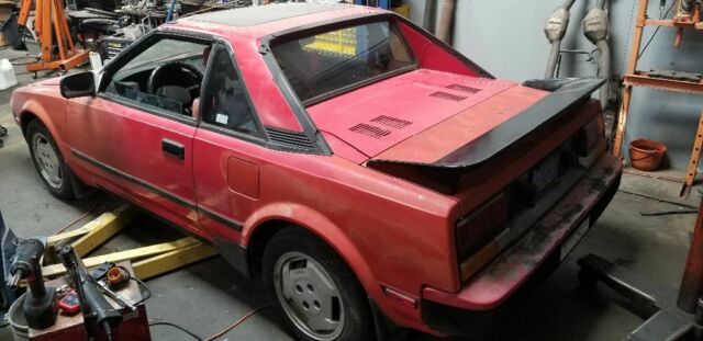1985 Red Toyota MR2 Coupe