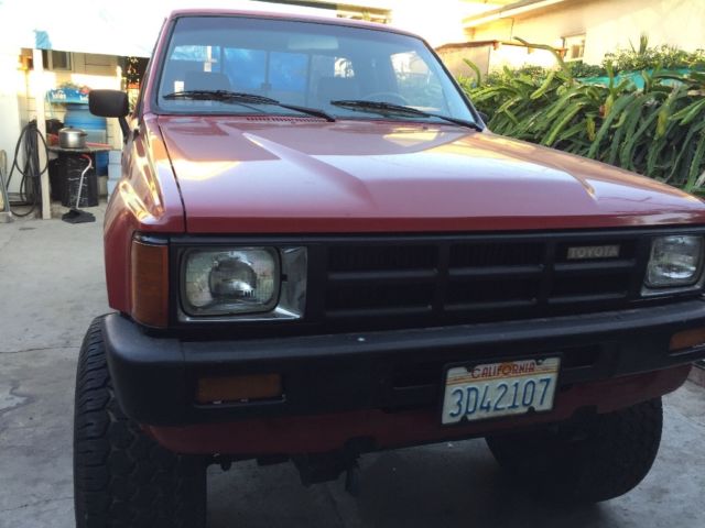 1985 Red Toyota Tacoma Extended Cab Pickup