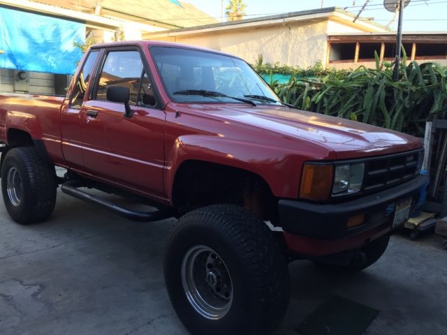 1985 Red Toyota Tacoma Extended Cab Pickup