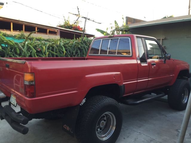 1985 Red Toyota Tacoma Extended Cab Pickup