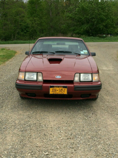 1985 Red Ford Mustang Coupe