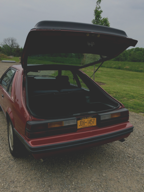 1985 Red Ford Mustang Coupe