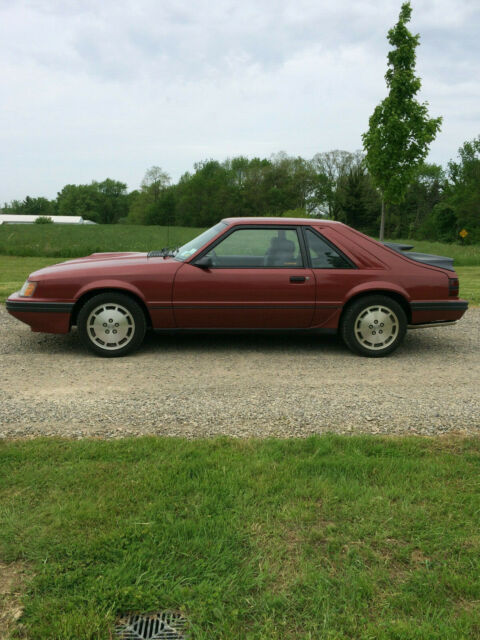 1985 Red Ford Mustang Coupe