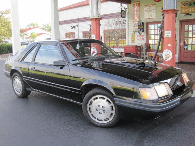 1985 Black Ford Mustang 3-Door Hatchback