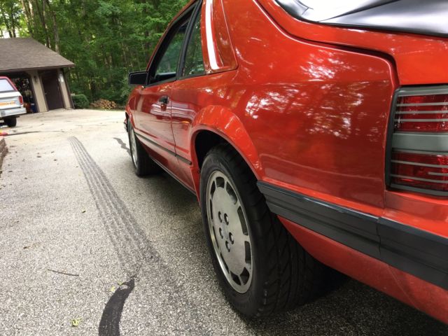 1985 Red Ford Mustang Hatchback