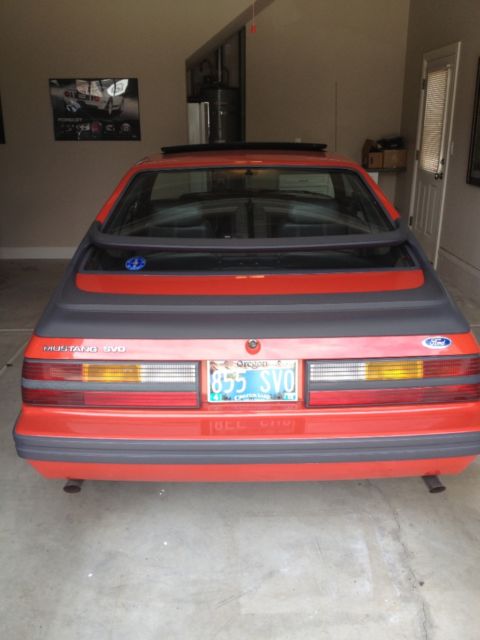 1985 Red Ford Mustang Hatchback