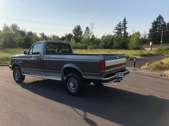 1989 Silver and  Gray Ford F-250 Standard Cab Pickup