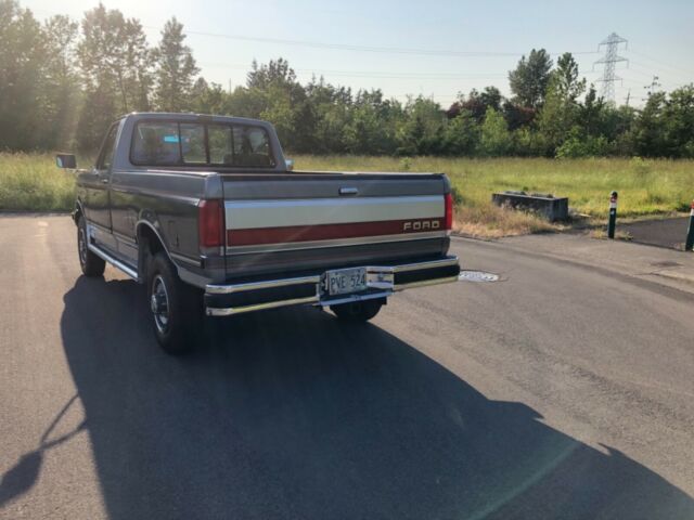 1989 Silver and  Gray Ford F-250 Standard Cab Pickup