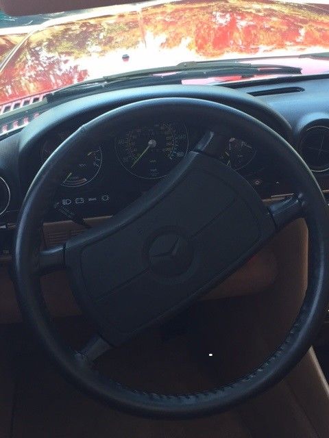 1986 Red Mercedes-Benz SL-Class Convertible