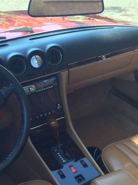 1986 Red Mercedes-Benz SL-Class Convertible