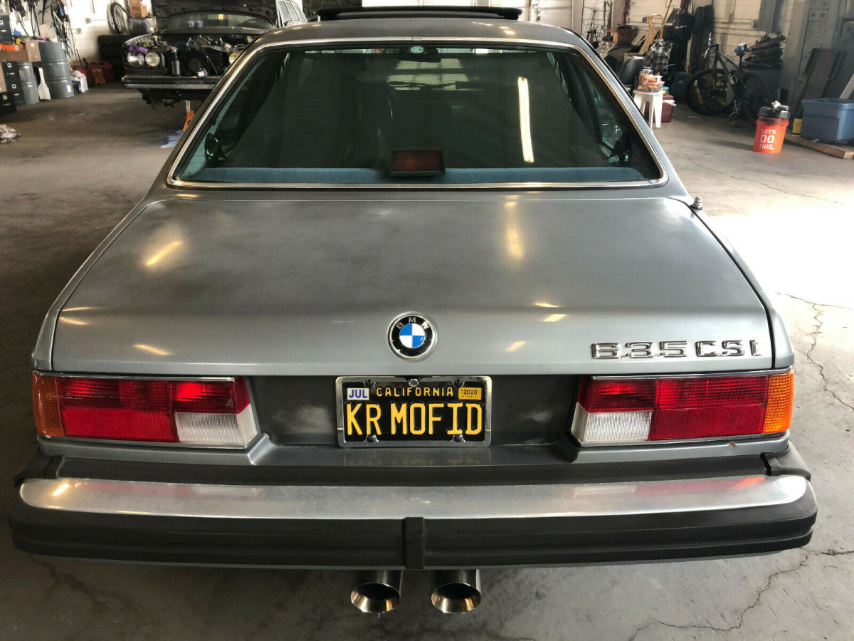 1986 Silver Blue BMW 6-Series Coupe