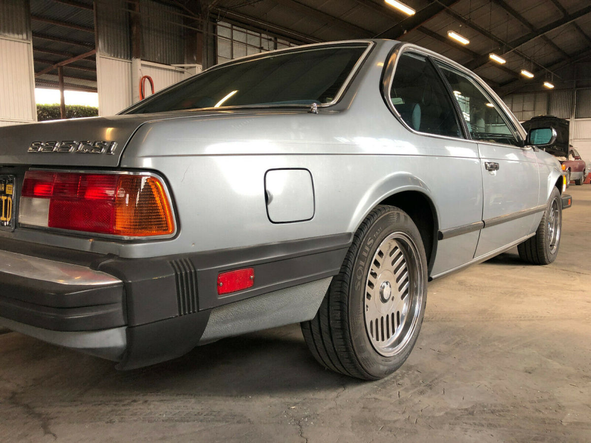 1986 Silver Blue BMW 6-Series Coupe