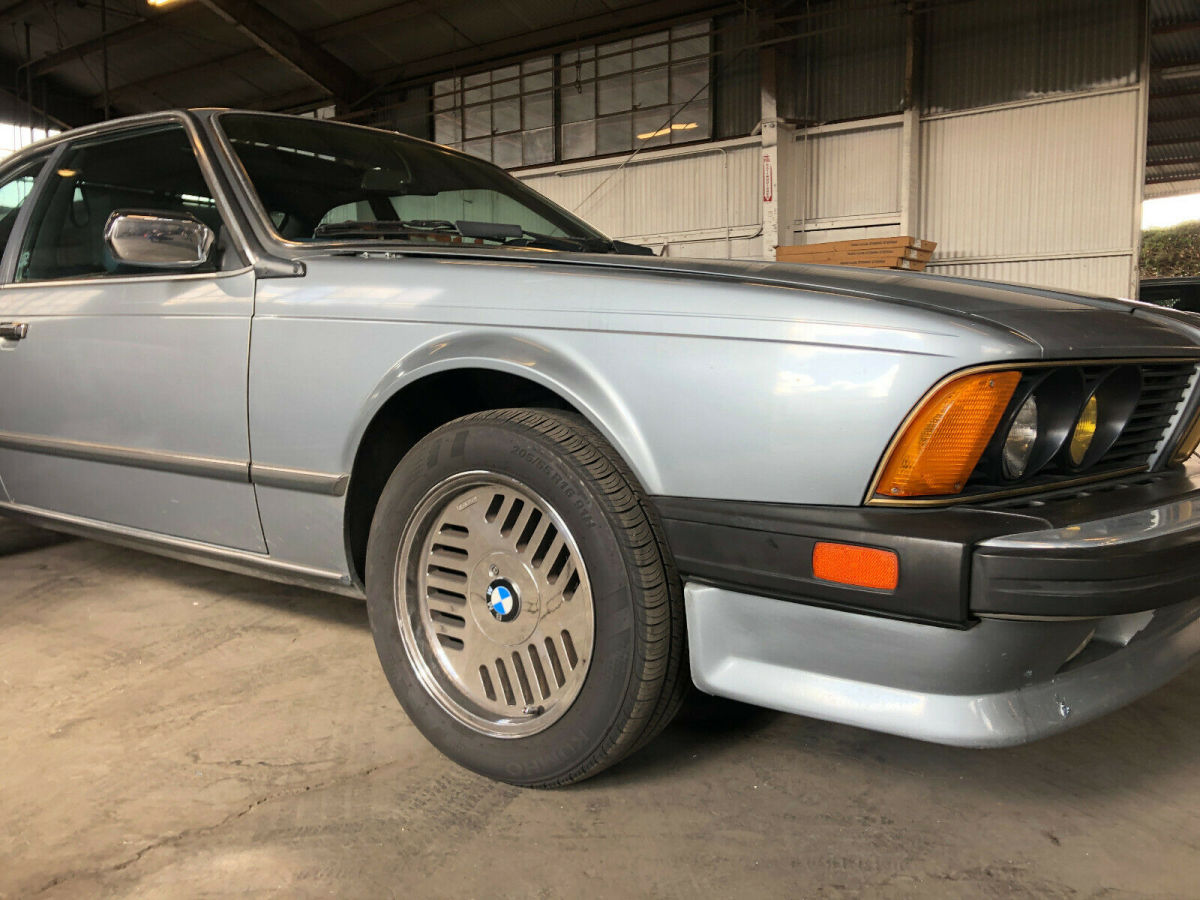 1986 Silver Blue BMW 6-Series Coupe