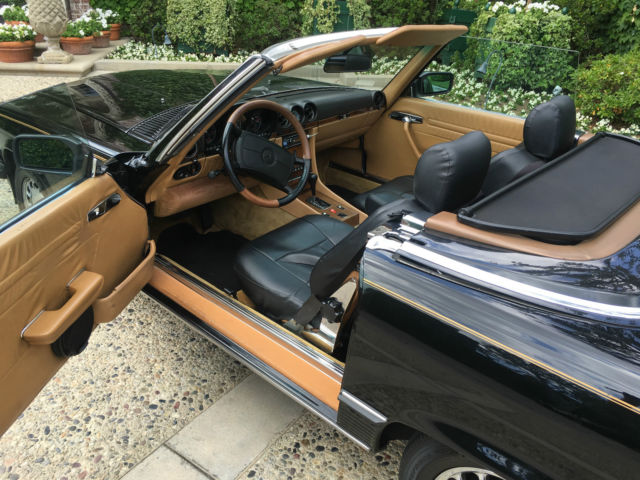 1986 BLACK Mercedes-Benz SL-Class Convertible