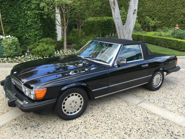 1986 BLACK Mercedes-Benz SL-Class Convertible